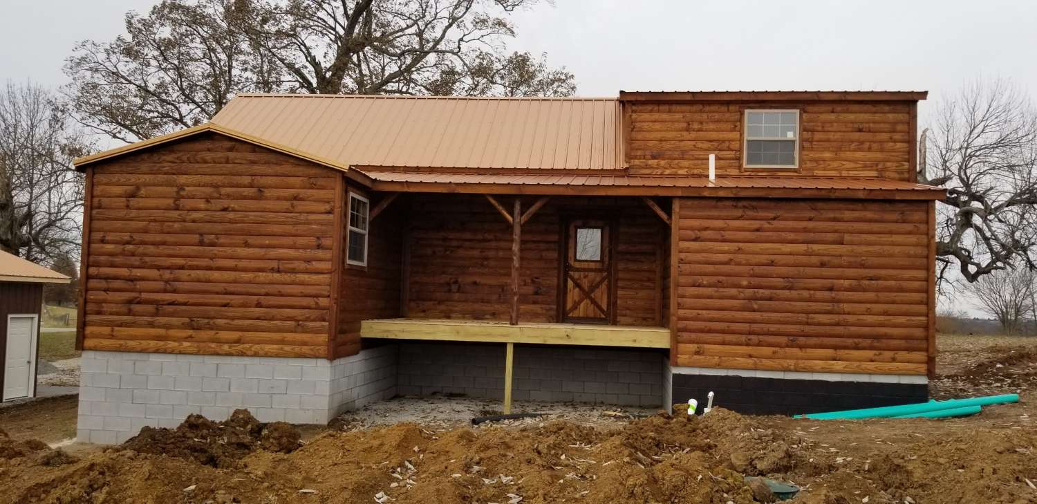 2 Story Frontier Cabin - Back view 
