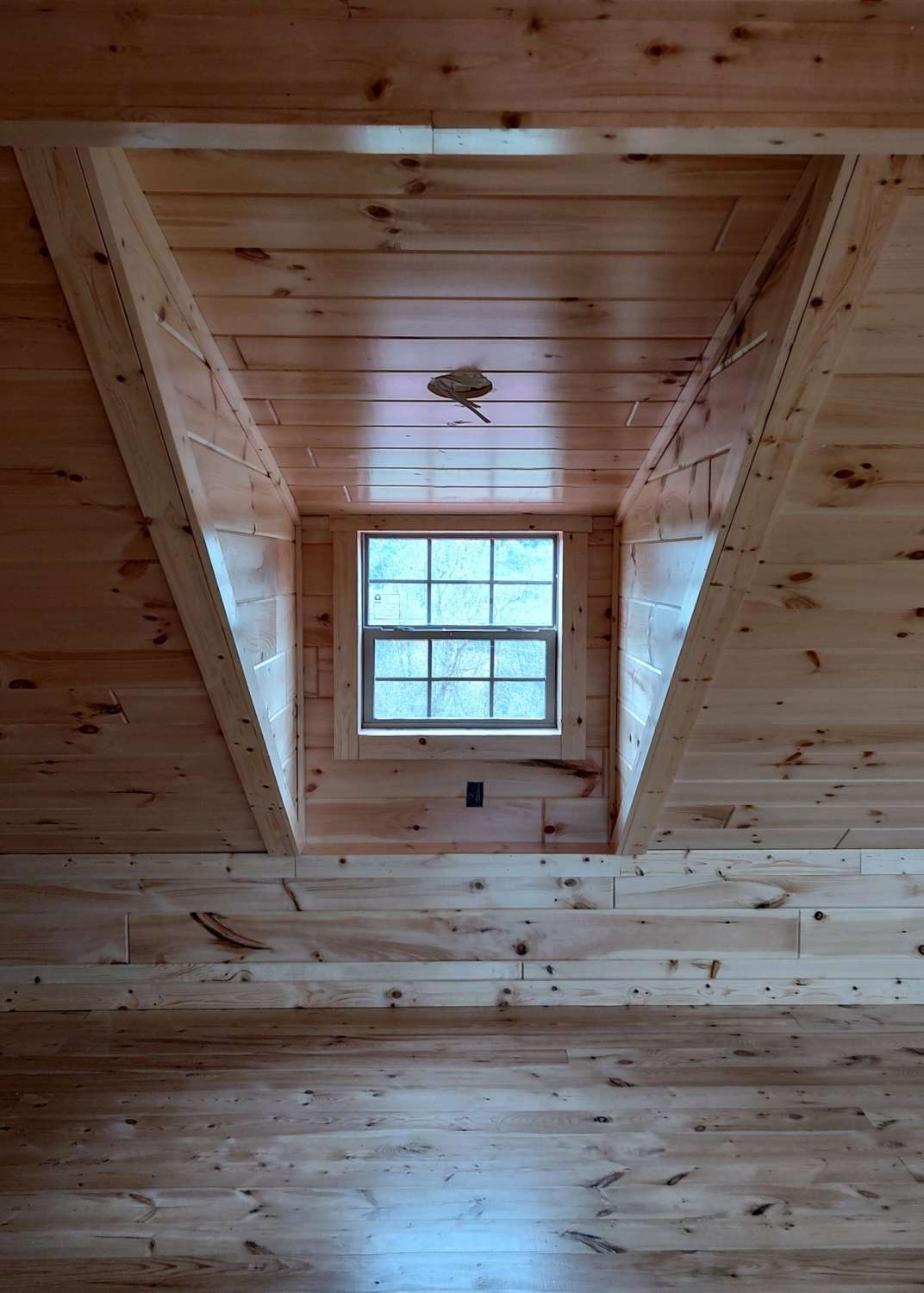 inside finished dormer
